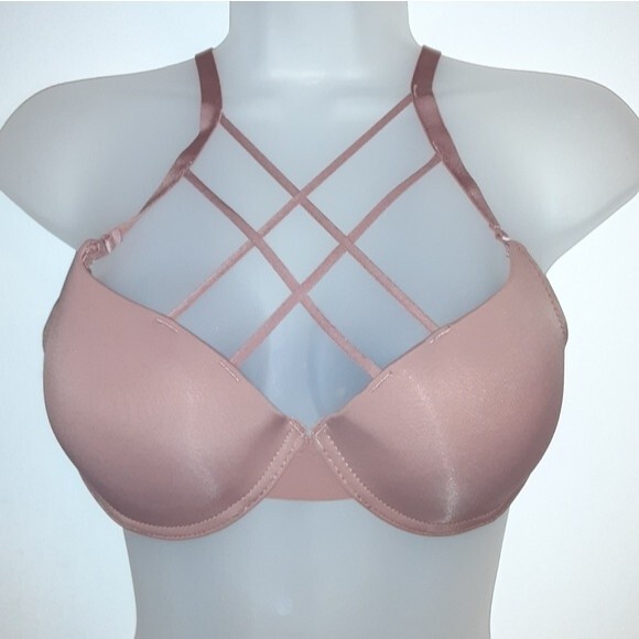 Youmita Cedarwood Plunge Cage Front 32B Bra - Picture 7 of 7